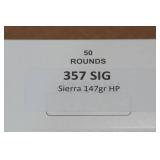 50 .357 Sig 147 Gr Sierra HP Ammo 50 .357 Sig 147 Gr Sierra HP Ammo