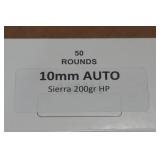 50 10mm Auto 200 Gr Sierra HP Ammo 50 10mm Auto 200 Gr Sierra HP Ammo
