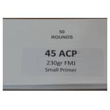 50 .45 ACP 230 Gr FMJ Ammo 50 .45 ACP 230 Gr FMJ Ammo