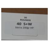 50 .40 S&W 200 Gr Sierra HP Ammo 50 .40 S&W 200 Gr Sierra HP Ammo