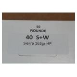 50 .40 S&W 165 Gr Sierra HP Ammo 50 .40 S&W 165 Gr Sierra HP Ammo