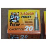 40 Golden Tiger 7.62 x 39mm 124 Gr FMJ BT Steel Case Ammo 40 Golden Tiger 7.62 x 39mm 124 Gr FMJ BT Steel Case Ammo