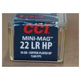 100 CCI Mini Mag .22 LR 36 Gr Plated HP Ammo 100 CCI Mini Mag .22 LR 36 Gr Plated HP Ammo