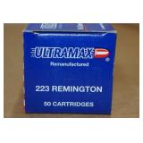 50 Ultramax .223 Rem FMJ Ammo 50 Ultramax .223 Rem FMJ Ammo