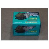20 Brown Bear 7.62 x 39mm 123 Gr FMJ Steel Case Ammo 20 Brown Bear 7.62 x 39mm 123 Gr FMJ Steel Case Ammo