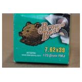 20 Brown Bear 7.62 x 39mm 123 Gr FMJ Steel Case Ammo 20 Brown Bear 7.62 x 39mm 123 Gr FMJ Steel Case Ammo