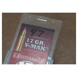 47 Hornady .17 HMR 17 Gr V-Max Ammo 47 Hornady .17 HMR 17 Gr V-Max Ammo