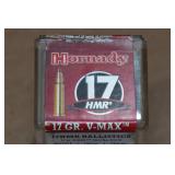 47 Hornady .17 HMR 17 Gr V-Max Ammo 47 Hornady .17 HMR 17 Gr V-Max Ammo