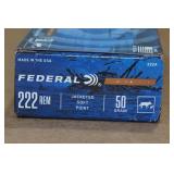 20 Federal Power Shok .222 Rem 50 Gr JSP Ammo 20 Federal Power Shok .222 Rem 50 Gr JSP Ammo