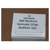 30 .300 Blackout 125 Gr Hornady Ballistic Tip Ammo 30 .300 Blackout 125 Gr Hornady Ballistic Tip Ammo