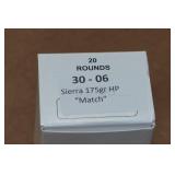 20 .30-06 Sprg 175 Gr Sierra HP Match Ammo 20 .30-06 Sprg 175 Gr Sierra HP Match Ammo