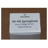 20 .30-06 Sprg 200 Gr Sierra SP BT Ammo 20 .30-06 Sprg 200 Gr Sierra SP BT Ammo