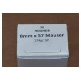 20 8mm Mauser 174 Gr SP Ammo 20 8mm Mauser 174 Gr SP Ammo