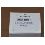 20 .303 British 174 Gr Sierra HP Match Ammo 20 .303 British 174 Gr Sierra HP Match Ammo
