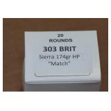 20 .303 British 174 Gr Sierra HP Match Ammo 20 .303 British 174 Gr Sierra HP Match Ammo