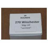 20 .270 Win 90 Gr HP Ammo 20 .270 Win 90 Gr HP Ammo