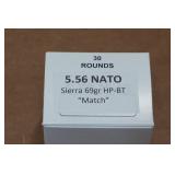 30 5.56 NATO 69 Gr Sierra HP BT Match Ammo 30 5.56 NATO 69 Gr Sierra HP BT Match Ammo