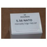 30 5.56 NATO 55 Gr Hornady FMJ BT Ammo 30 5.56 NATO 55 Gr Hornady FMJ BT Ammo