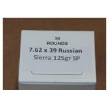30 7.62 x 39mm 125 Gr Sierra SP Ammo 30 7.62 x 39mm 125 Gr Sierra SP Ammo