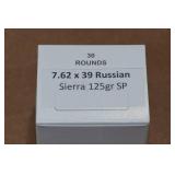 30 7.62 x 39mm 125 Gr Sierra SP Ammo 30 7.62 x 39mm 125 Gr Sierra SP Ammo