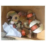 Pallet of Nylon Roller Casters 2 1/2" & Cabinet Latches, Hydraulic Fittings
