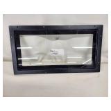 24x12 Inch Rectangular Fixed Window with Black Metal Frame