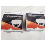Lot of 2 Wisenet HD+ Analog HD Vandal Dome Cameras HCV-7070RA with Accessories