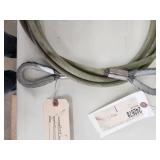 Set of 7 Wire Rope Assy .38 Galv 157.50 Inch Loop to Loop