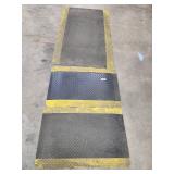 Set of 3 Diamond Plate Industrial Anti-Fatigue Mats 59x35 Inches