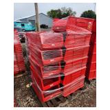 Pallet of Red Industrial Plastic Storage Bins