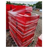 Pallet of Red Industrial Plastic Storage Bins