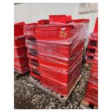 Pallet of Red Plastic Storage Bins
