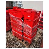 Pallet of Red Industrial Storage Bins