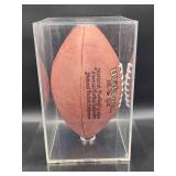 Autographed NFL Football by Minnesota Vikings Quarterback HOF Great "Fran Tarkenton" No COA