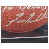 Autographed NFL Football by Minnesota Vikings Quarterback HOF Great "Fran Tarkenton" No COA