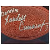Autographed NFL Football by Minnesota Vikings Quarterback Great "Randle Cunningham" No COA