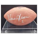 Autographed NFL Football by Minnesota Vikings Quarterback Great "Warren Moon" No COA