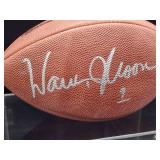 Autographed NFL Football by Minnesota Vikings Quarterback Great "Warren Moon" No COA