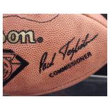 Autographed NFL Football by Minnesota Vikings Quarterback Great "Warren Moon" No COA