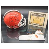Autographed Mini Helmet by Cleveland Browns HOF Great "Leroy Keller" with COA