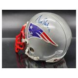 Autographed Mini Helmet by New England Patriots Quarterback Great "Drew Bledsoe" with COA