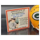 Autographed Mini Helmet by Green Packers Great "Clay Matthews" with COA