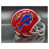 Autographed Mini Helmet by Buffalo Bills Great HOF "Andre Reed" with COA