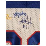 USA Hockey Jersey Autographed by Minnesota Born 1980 Olympic Hockey Players No COA