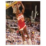 Autographed Photo By NBA Hall of Fame Atlanta Hawks "Great Wilkins" No COA