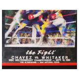 Framed Boxing Bout Poster "The Fight" Chavez vs. Whitaker