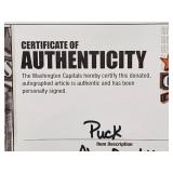 NHL Hockey Puck Autographed by Future HOF Washington Capitals Great "Alex Ovechkin" with COA