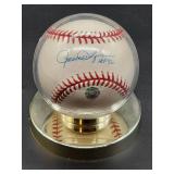 Autographed Baseball by Oakland Athletics HOF Great " Rollie Fingers " No COA