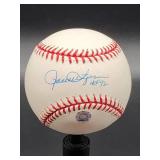 Autographed Baseball by Oakland Athletics HOF Great " Rollie Fingers " No COA