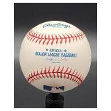 Autographed Baseball by Oakland Athletics HOF Great " Rollie Fingers " No COA